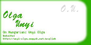 olga unyi business card